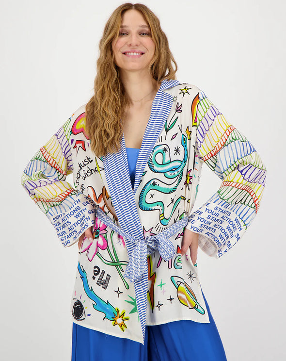 Lucia Kimono Belted Jacket