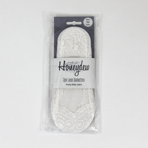 Lace Sockettes 3 Pack