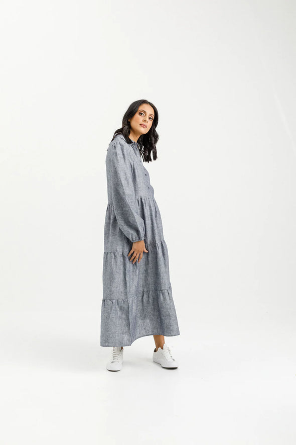 Long Sleeve Khloe Dress- Grey