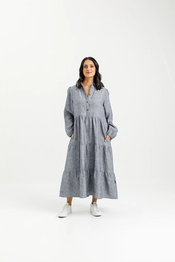 Long Sleeve Khloe Dress- Grey