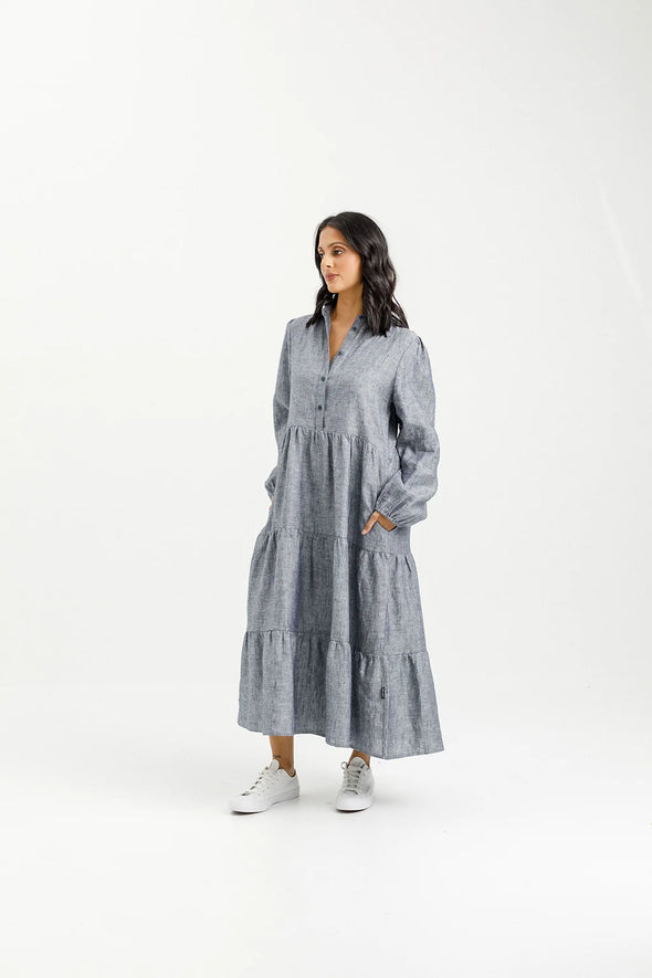 Long Sleeve Khloe Dress- Grey