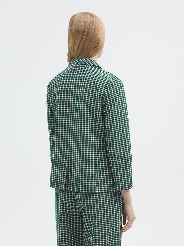 Seersucker Checked Blazer