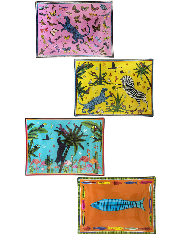 Tin Jungle - 4 Glass Plates