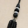 Faceted Crystal and black glass beads