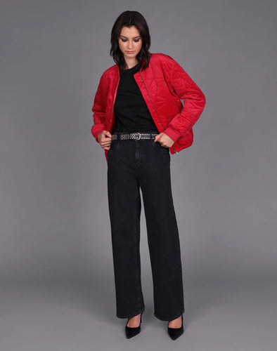 Quilted Velvet Bomber