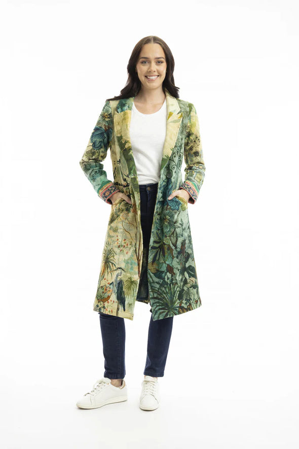 Digital Long Coat - Orient
