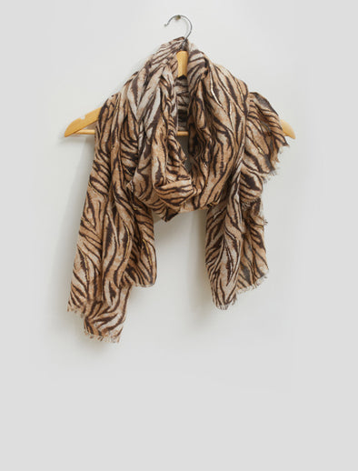 scarf 1837 gold zebra