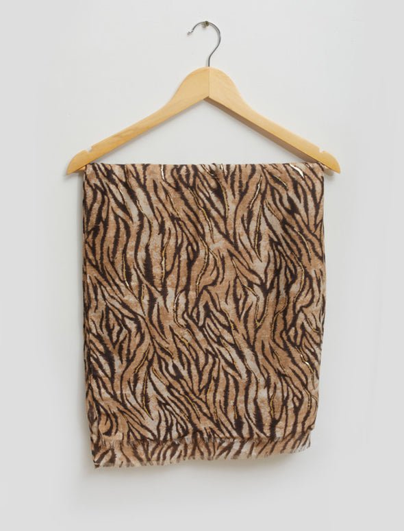 scarf 1837 gold zebra