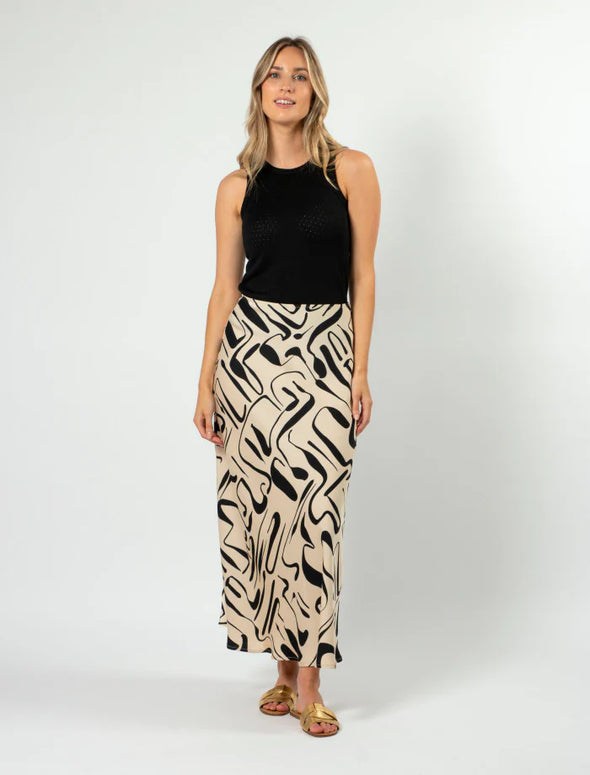 Summer skirt painterly geo