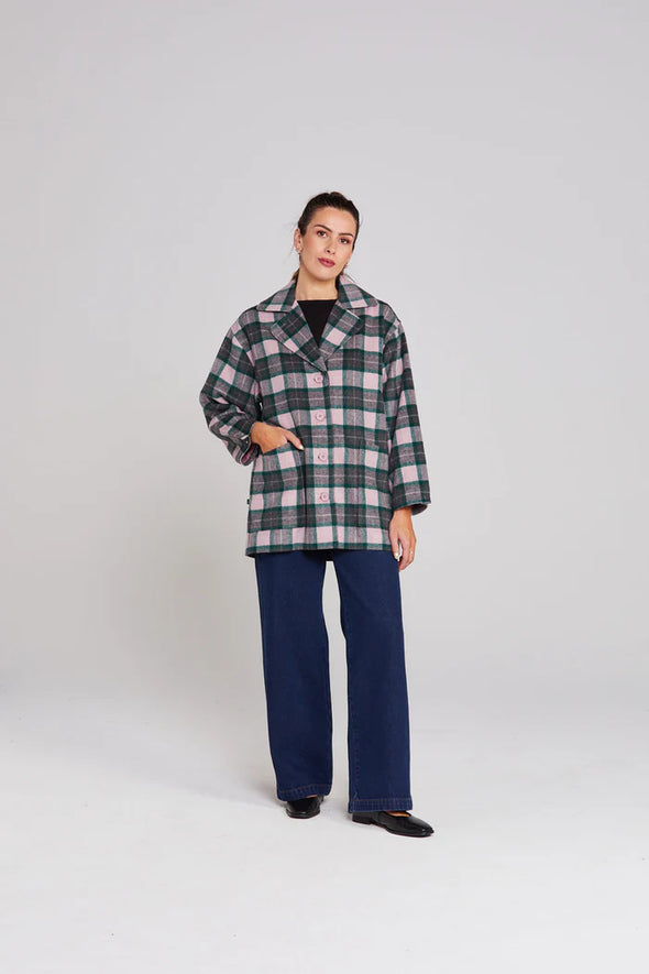 Tillie Coat - Emerald Blush