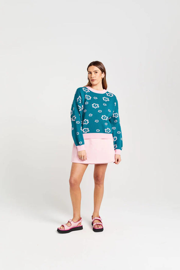 Rosie Jumper-Teal Candy