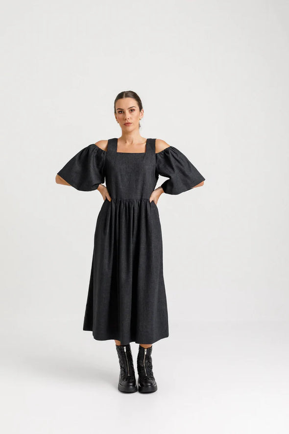 Cut Away Dress - Sooty