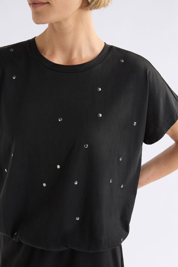 Black stud Tee