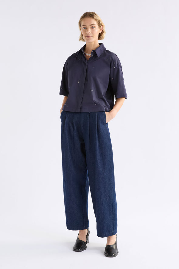 Navy stud shirt