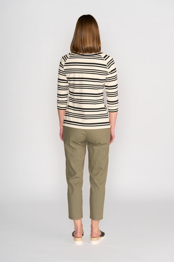 Boat Neck 3/4 Sleeve Top |4381
