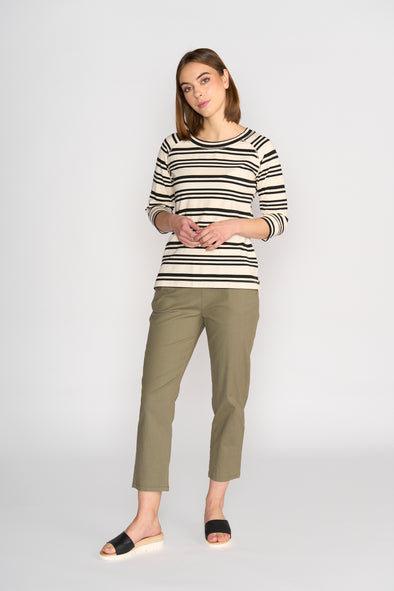 Boat Neck 3/4 Sleeve Top |4381
