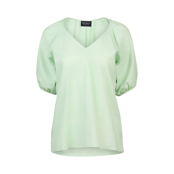 Plain V Neck Top Floaty Sleeve | 4454