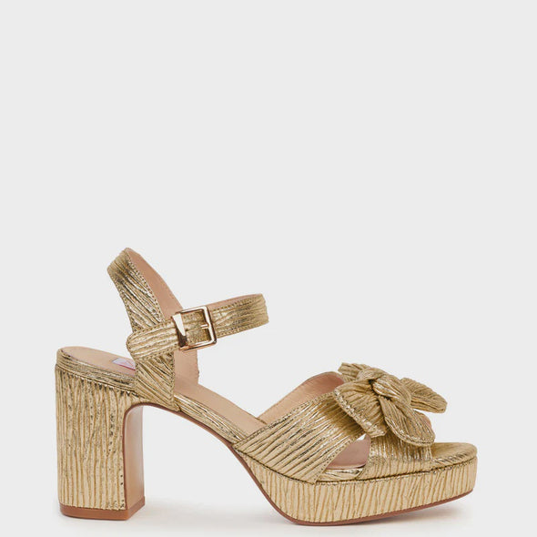 Zsa  Zsa Sandal - Gold Pleats