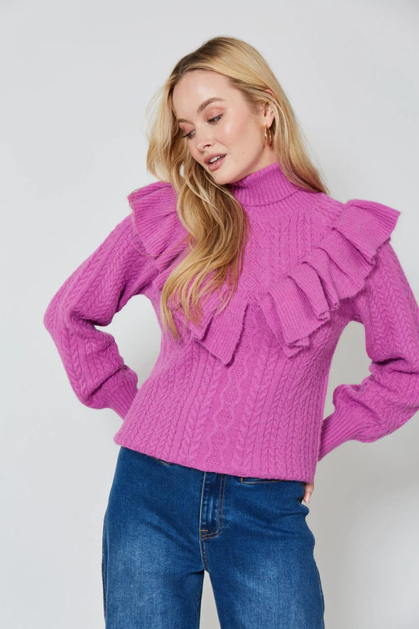 ROMY RUFFLE KNIT