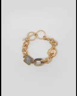 chain link and gem finish bracelet