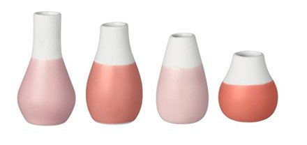 Mini vases - pastel pink
