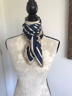 Scarf - Navy with stripe