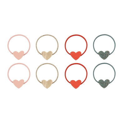 Heart hair ties