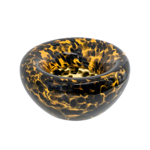 Glass Leopard Bowl