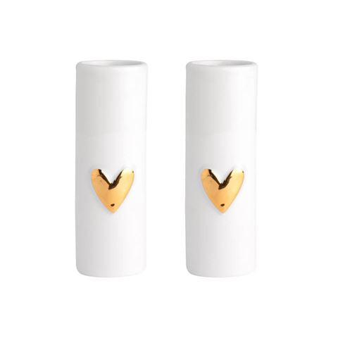 Mini Vase - Gold Heart set/2