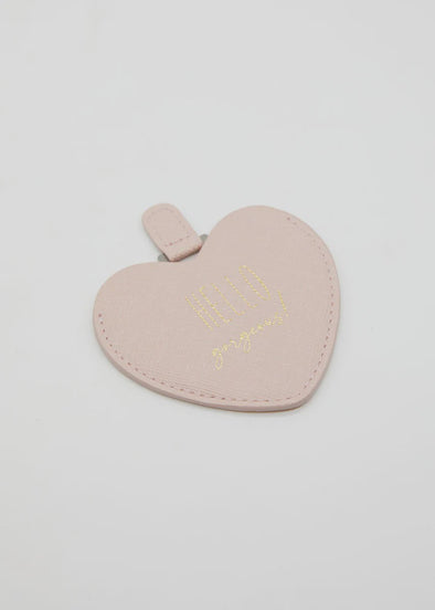 Heart shaped compact mirror