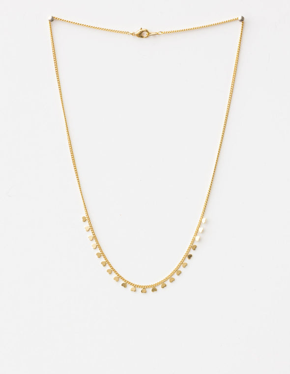 Stella & Gemma - Necklace - string of hearts gold