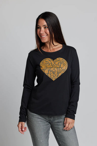 LS Tee Peony heart