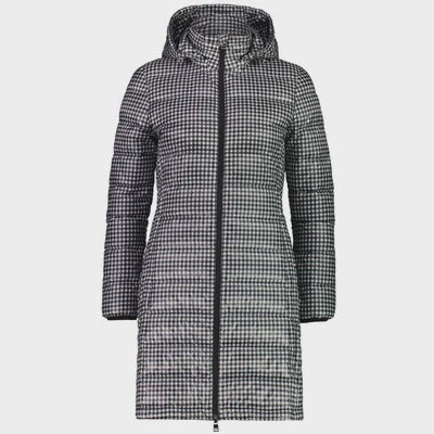 SARAH PACKABLE GINGHAM COAT